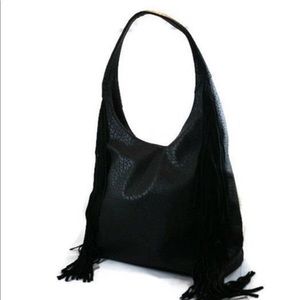 Black Fringe Diophy Shoulder Bag NEW